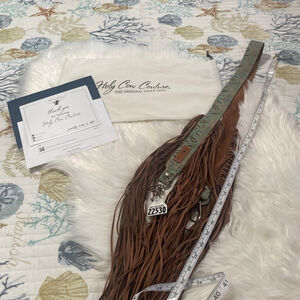 Holy Cow Couture woman’s Fringe Crossbody strap One Size Brown Teal